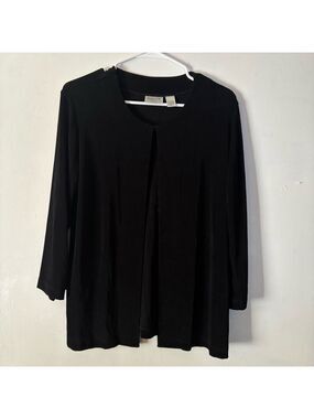 Chico's Travelers Slinky Classic Black Women's Cardigan